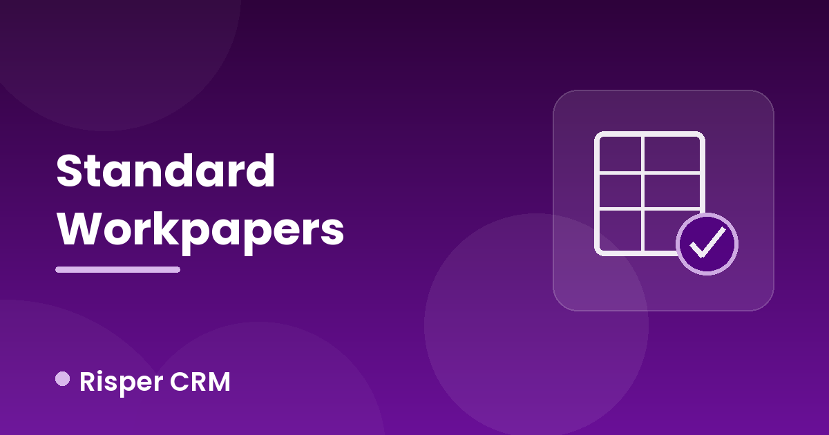 Automated Working Papers and Cross-Engagement Standardisation